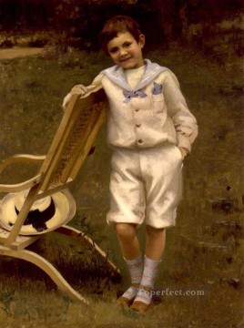  Robert Lienzo - Robert Andre Peel c 1892 pintor académico Paul Peel